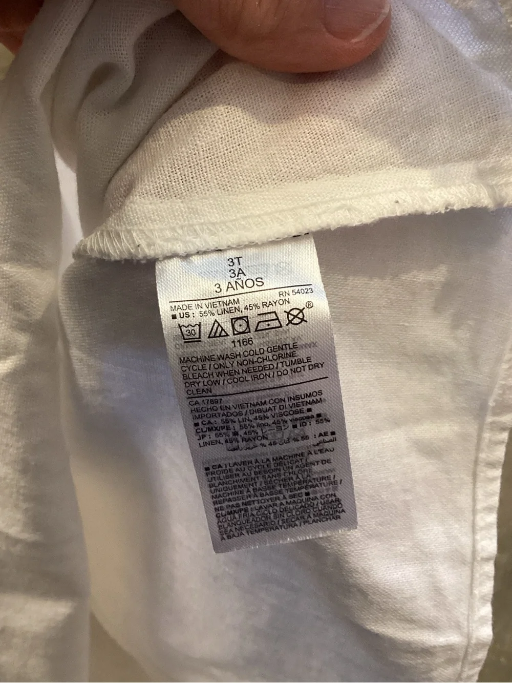 Old Navy Toddler Girls White Pintuck Linen Blend Top 3T Cottagecore‎ Boho